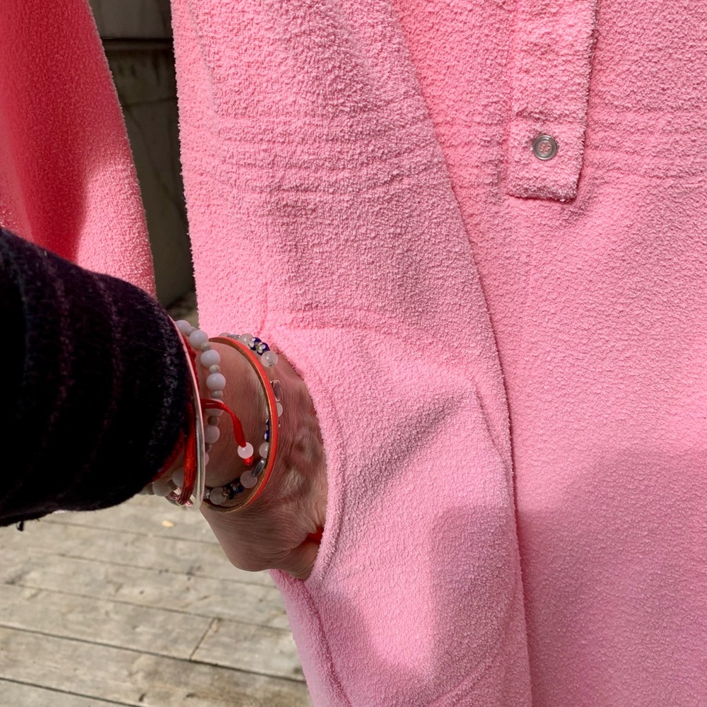 Vintage Cuddler Pink Lounge Onesie Jumpsuit / Combo Cuddler Rose Pyjama S/M - Picture 9 of 11